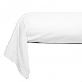 Taie de traversin en percale de coton blanc - Comptoir Textile Hôtelier