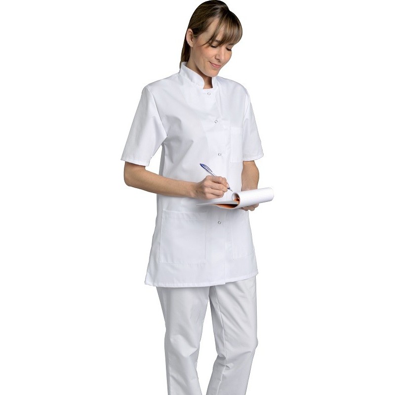 blouse-médicale-femme-col mao