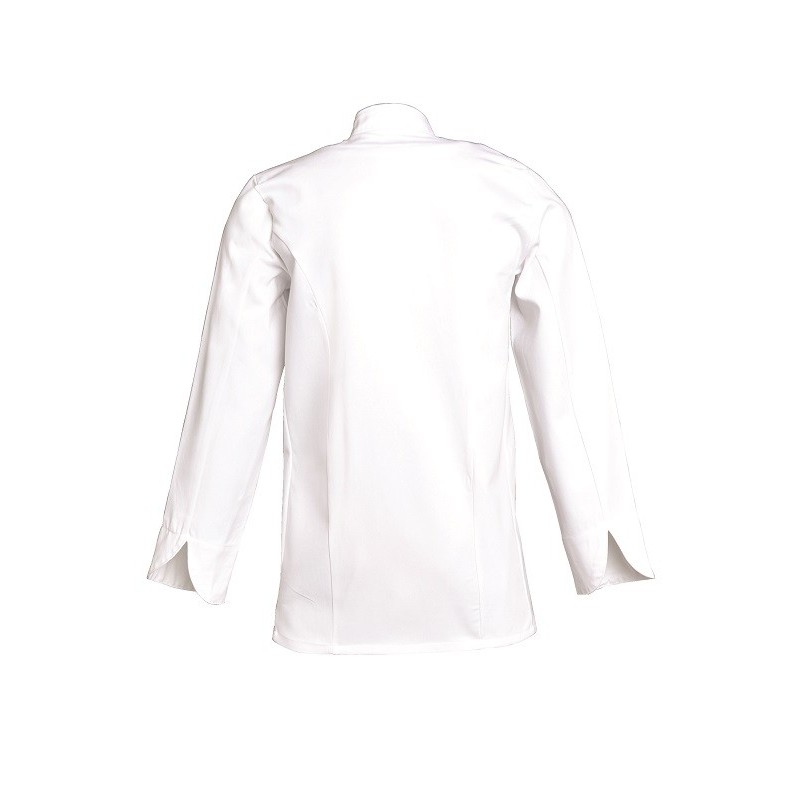 Veste de cuisine mixte 100% coton sergé blanc - STEPHANE