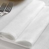 Serviette de table haut de gamme en coton blanc côtelé - GOBI