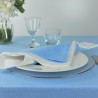 serviette-restaurant-lin-polyester-bleu