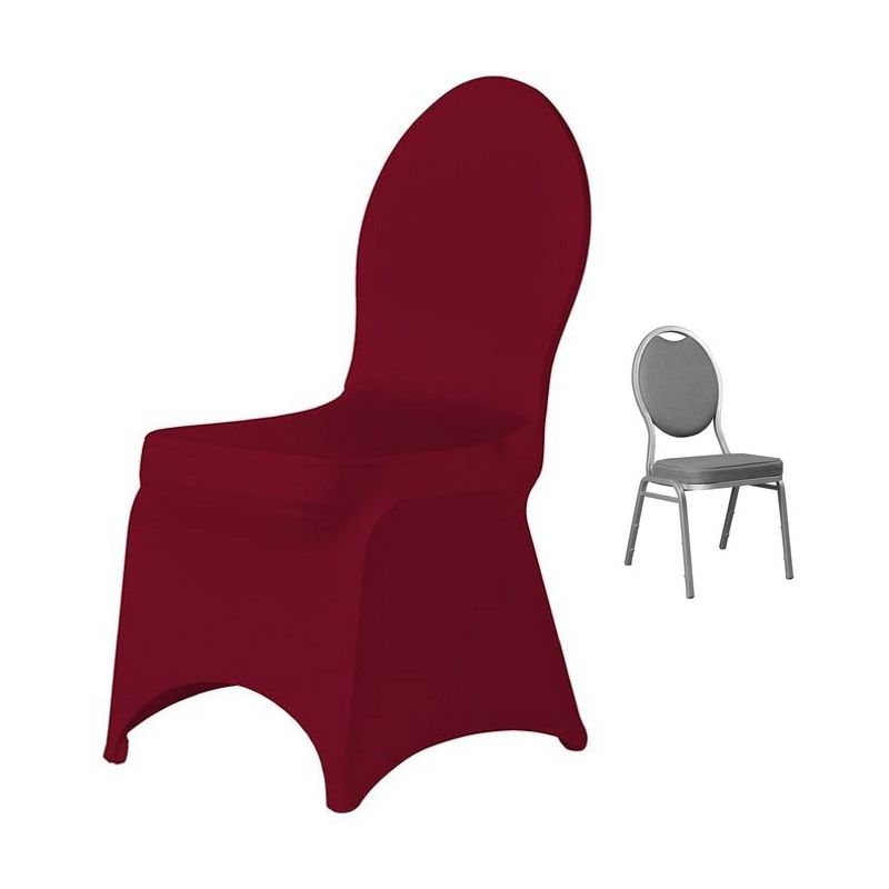 Housse blanche en spandex extensible pour chaise