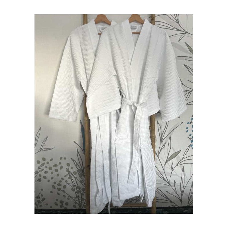 Peignoir nid d'abeille pour spa et hôtel - Comptoir Textile Hôtelier