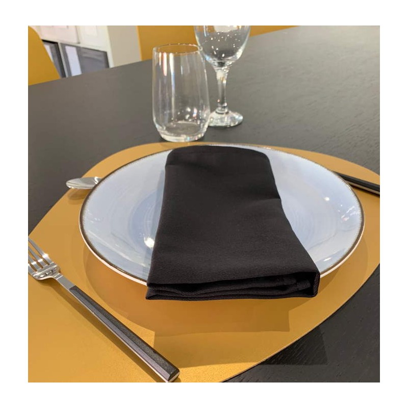 Serviettes de table restaurant sans repassage aspect coton - LONDON