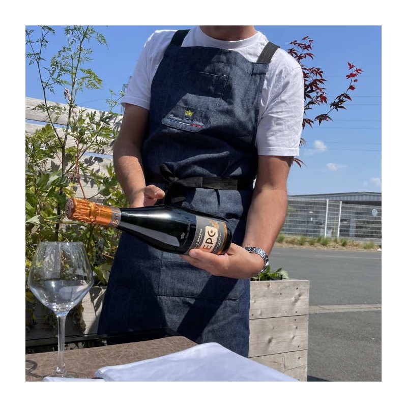 Tablier de Serveur en Jean pour Restaurant - Comptoir Textile Hôtelier