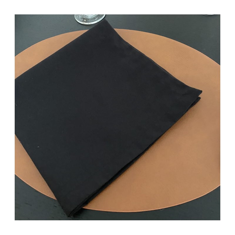 Serviette de table noire sans Repassage - MILANO