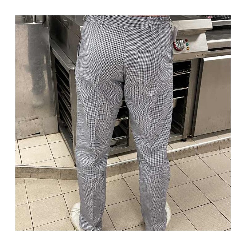 Pantalon cuisine pied de poule - HERVE - Coton 245 gr/m²