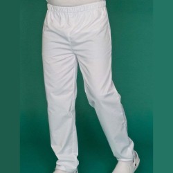 Pantalon de travail mixte en coton blanc - ANDRE