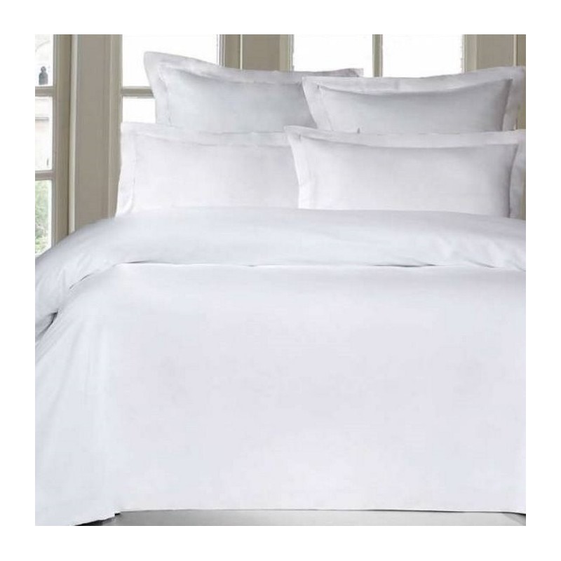 linge-de-lit-hotel-percale-coton-blanc