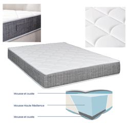 Matelas pour lit d'hôtel 3 et 4 étoiles - MARGAUX - Mousse HR40 20 cm