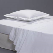 Drap plat blanc hôtelier